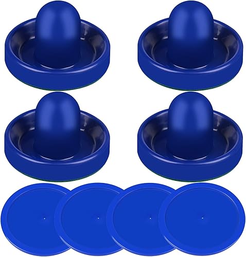 ONE250 Empujadores de hockey de aire y discos de hockey de aire rojo, asas de portería, accesorios de repuesto para mesas de juego (4 Striker,