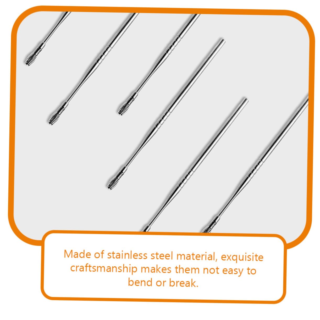 Gogogmee Stainless Steel Earwax Removal Tools 6pcs Set Includes Spiral Ear and Ear Cleaner for Daily Use