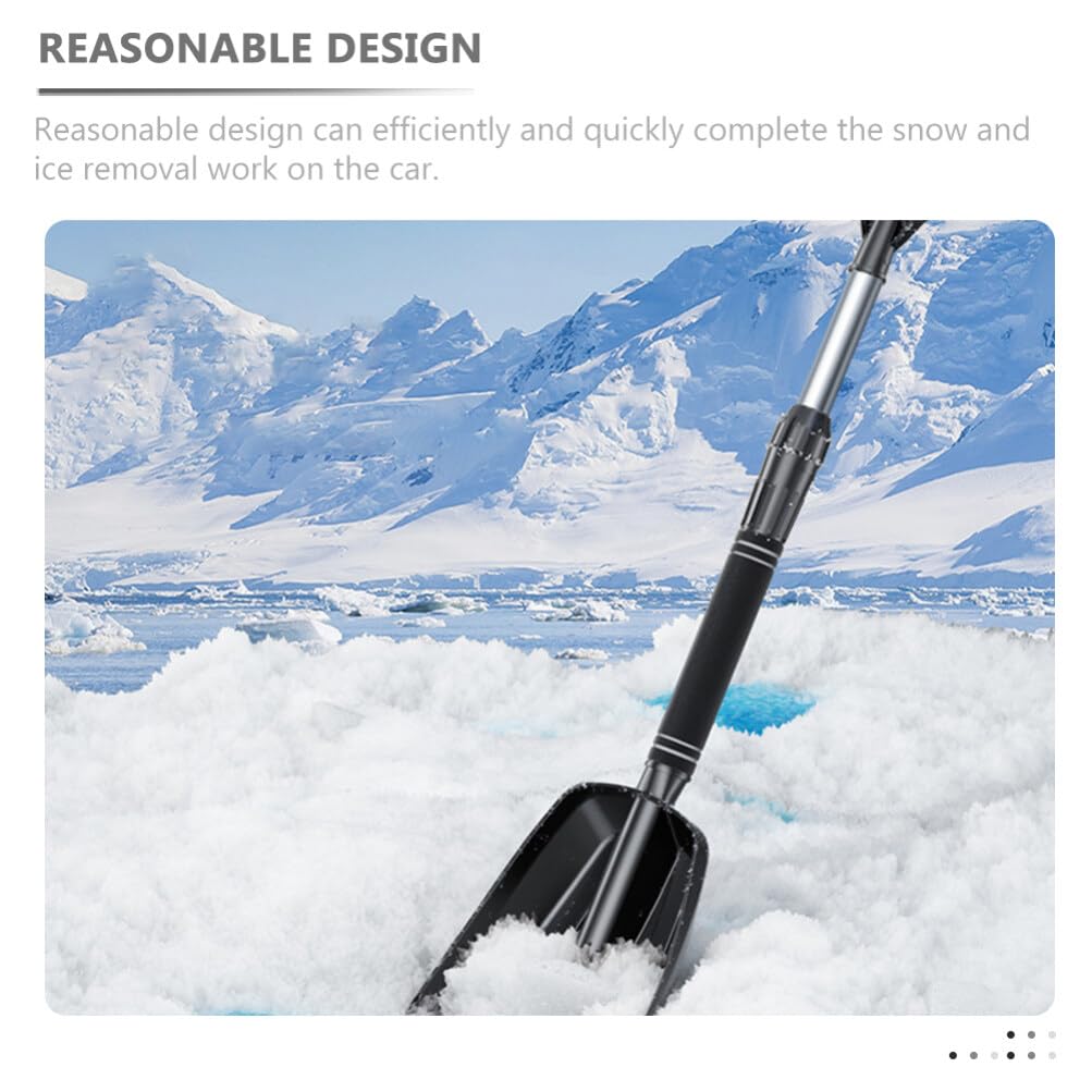Yardwe Pala per Neve Retrattile in Materiale Robusto Pala da Neve Multifunzionale Manico Ergonomico per Auto e Esterni