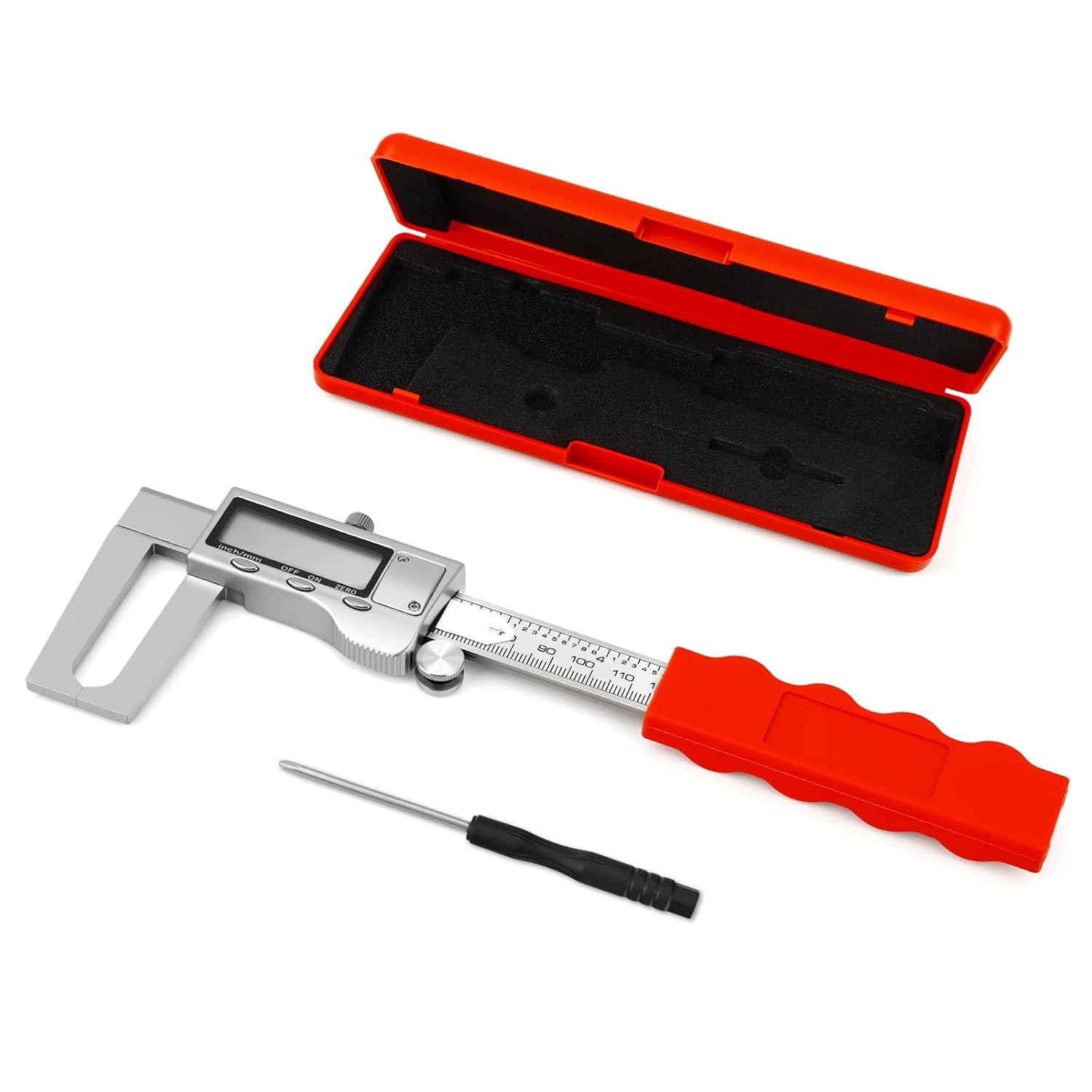 MEANLIN MEASURE 6 Inch Disc Brake Rotor Micrometer, Digital Vernier Calipers Measuring Tool, Inch/Metric Conversion wtih LCD Screen for Disc Brake, Brake Measuring Tool