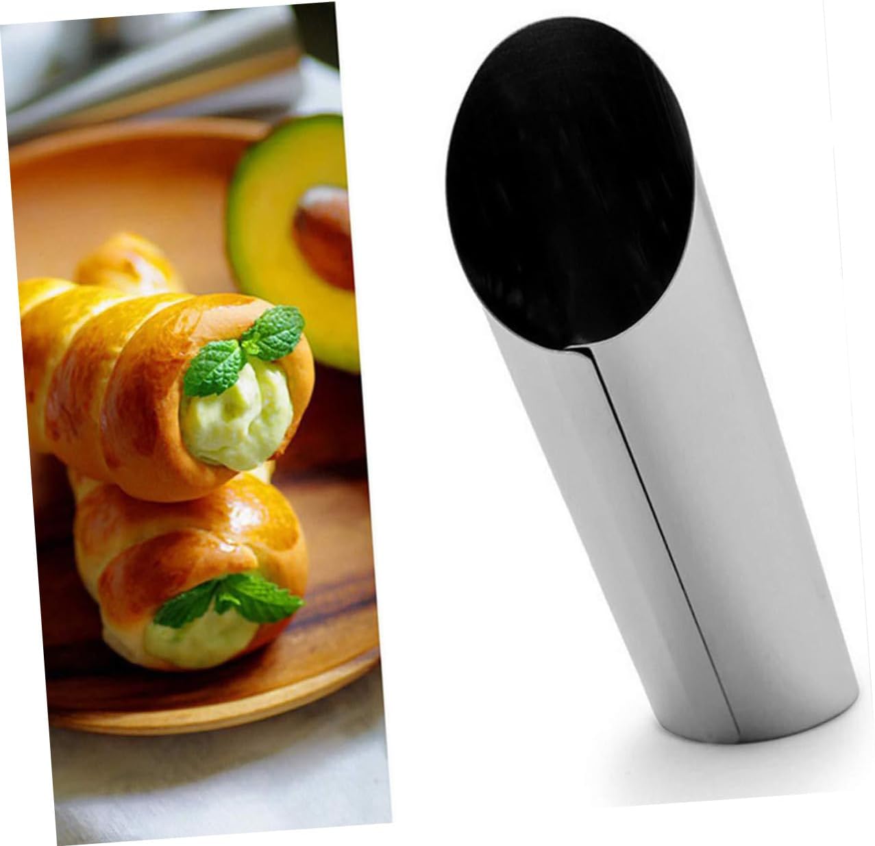 15pcs Stainless Steel Croissants Baking Molds Non-stick Horn Pastry Tools for Home and Food-grade Baking Supplies for Croissant Desserts
