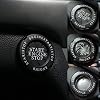 Car Ignition Start Button Cover Engine Start Stop Button Cover Auto Spin Push Start Button Decoration Cover (Black)