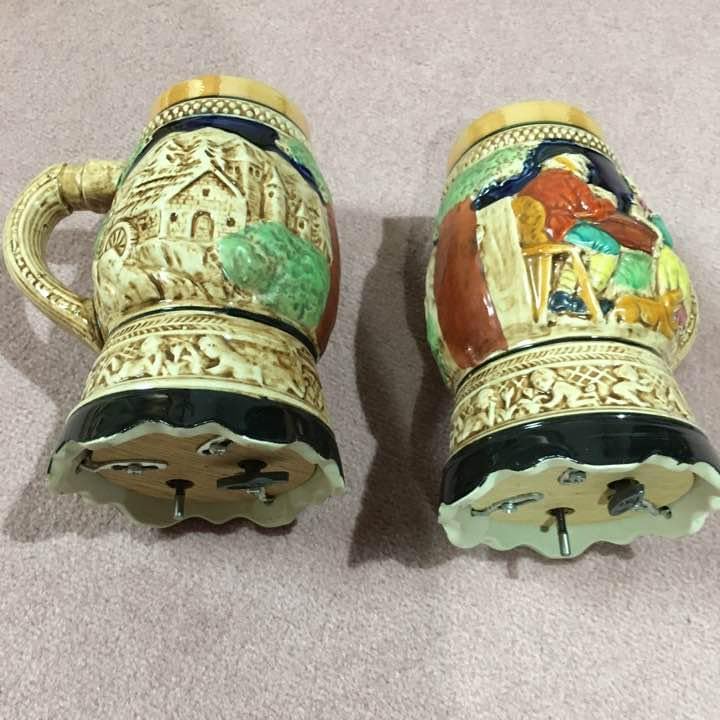 2個セット コップ オルゴール 民芸 6cm&times;高さ16cm