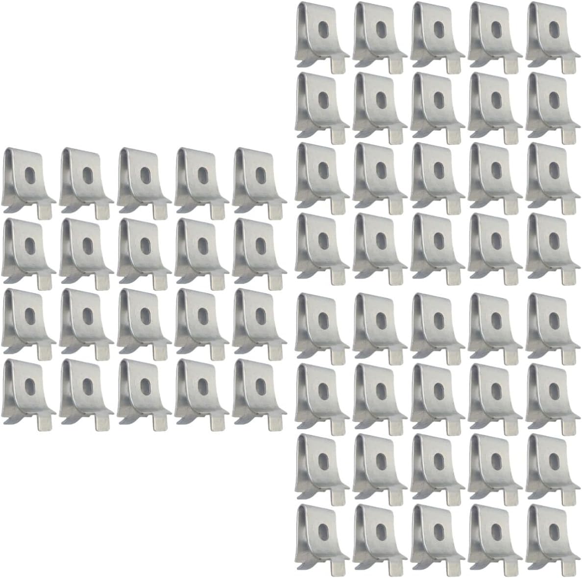 60pcs Stainless Steel Shelf Support Clips for Shelves Pegs for Easy Installation Cabinets and Bookcases Hold for Partition Boards and Panels
