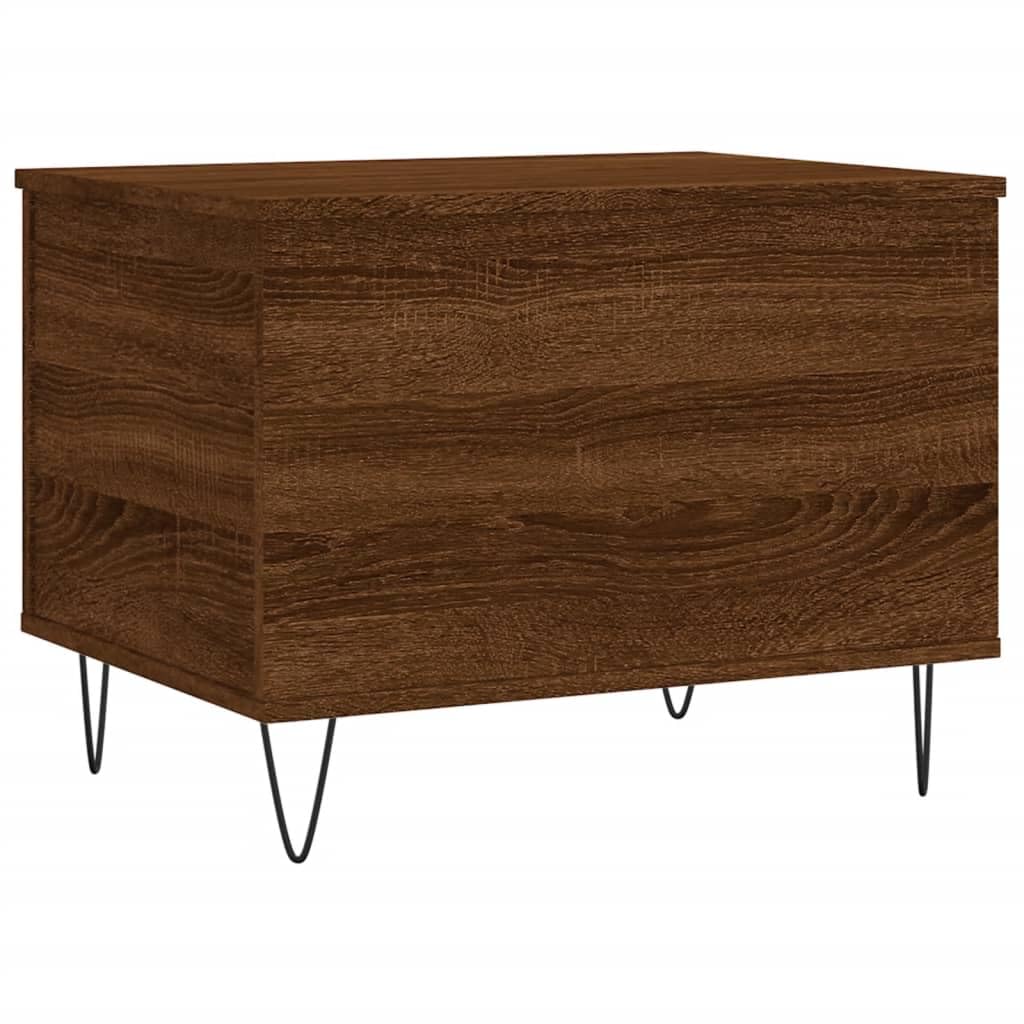 Homgoday Tavolino da caffè in rovere marrone, 60 x 44,5 x 45 cm, in legno ingegnerizzato, tavolino da tè per soggiorno, sala d'accoglienza degli ospiti, camera da letto e ufficio mobili tipo 1