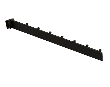 Econoco Commercial 7 Cube Waterfall Hook, Black (Pack of 24)