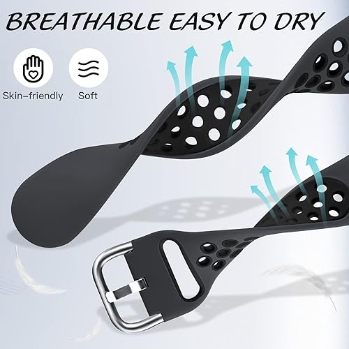 Miniatura 3 de Maledan Compatible con Fitbit Charge 5 correas para mujeres y hombres paquete de 3 correas de silicona suave para Charge 5 accesorios de reloj