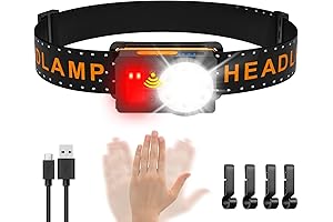 ProAstro Headlamp Rechargeable, 500 Lumens, Motion-Activated