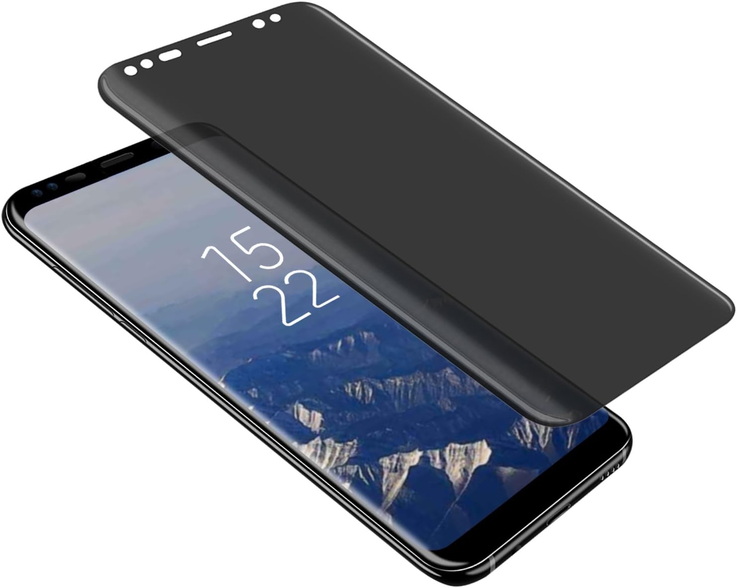 Galaxy S8 Plus Privacy Screen Protector, Top Glass S8 Plus Premium [3D Curved] [Case Friendly] [Anti-Scratch] 9H Hardness Tempered Glass Film Screen Protector for Samsung Galaxy S8 Plus (Transparent)