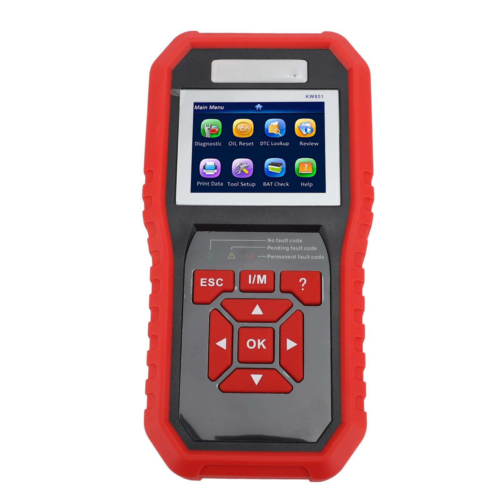 OBD-Scanner, Motorfehlercodeleser mit Hochauflösendem TFT-Farbbildschirm und Service-Licht-Reset, für Win XP 7 8 10