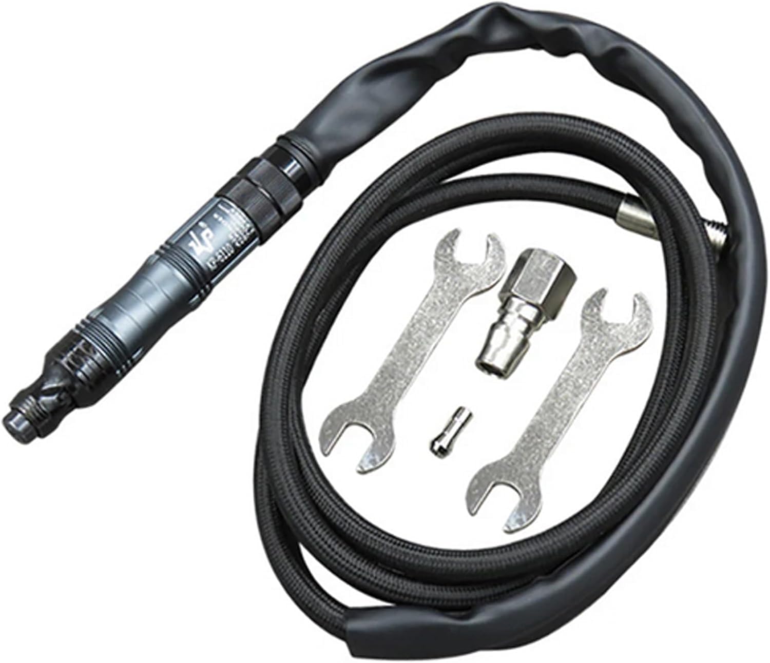 1/4 Inch Pen Type Air Die Grinder with Air Hose 2 Collets Pneumatic Rotary Pen Stepless Speed Air Sander Polisher KP-6110