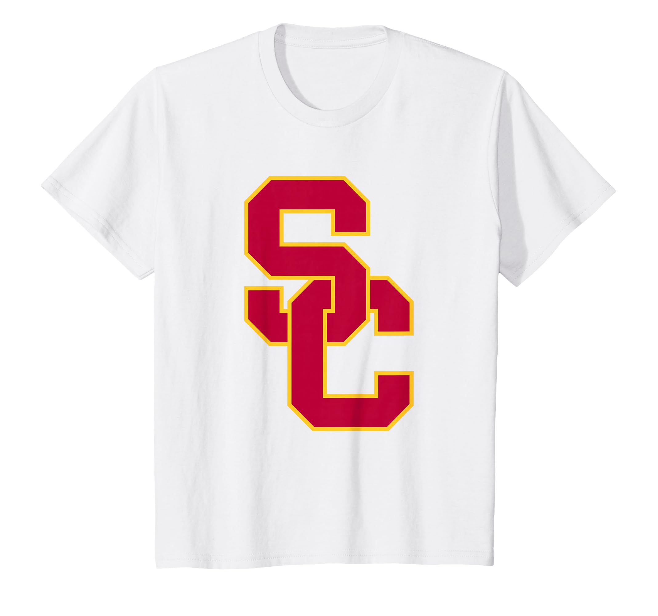 Kids USC Trojans Kids SC Interlock Logo White Officially Licensed T-Shirt