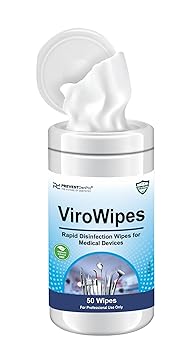 ViroWipes – Ready-to-Use Disinfectant Wipes for Medical Devices & Surfaces (50 Wipes (10x15))