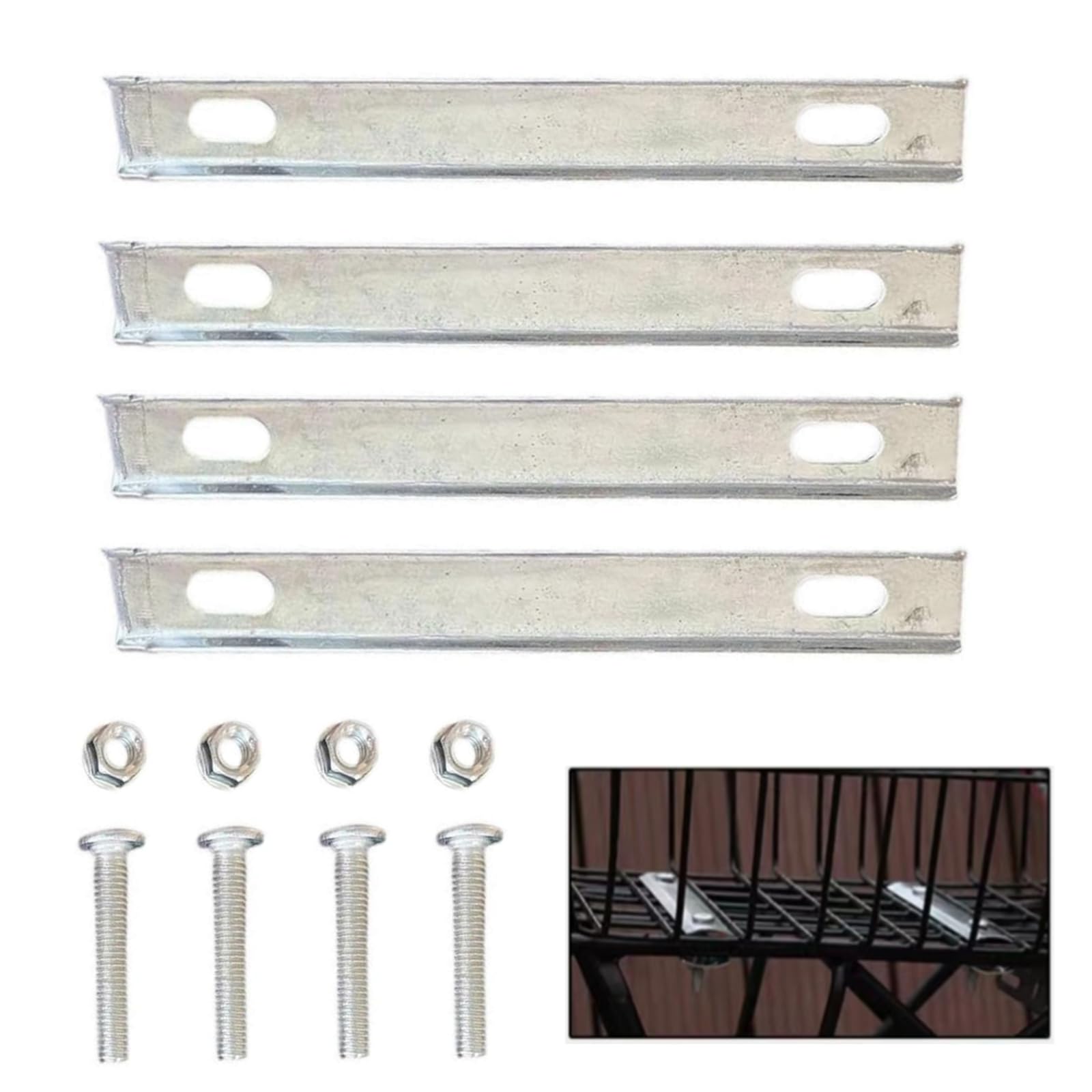 Bike Basket Mounting Sturdy Bike Rack Basket Bicycle Mounting with Screws and Nuts for Bike Basket Installation for Bicycle Cargo Rack, DIY Crafts Home Decor