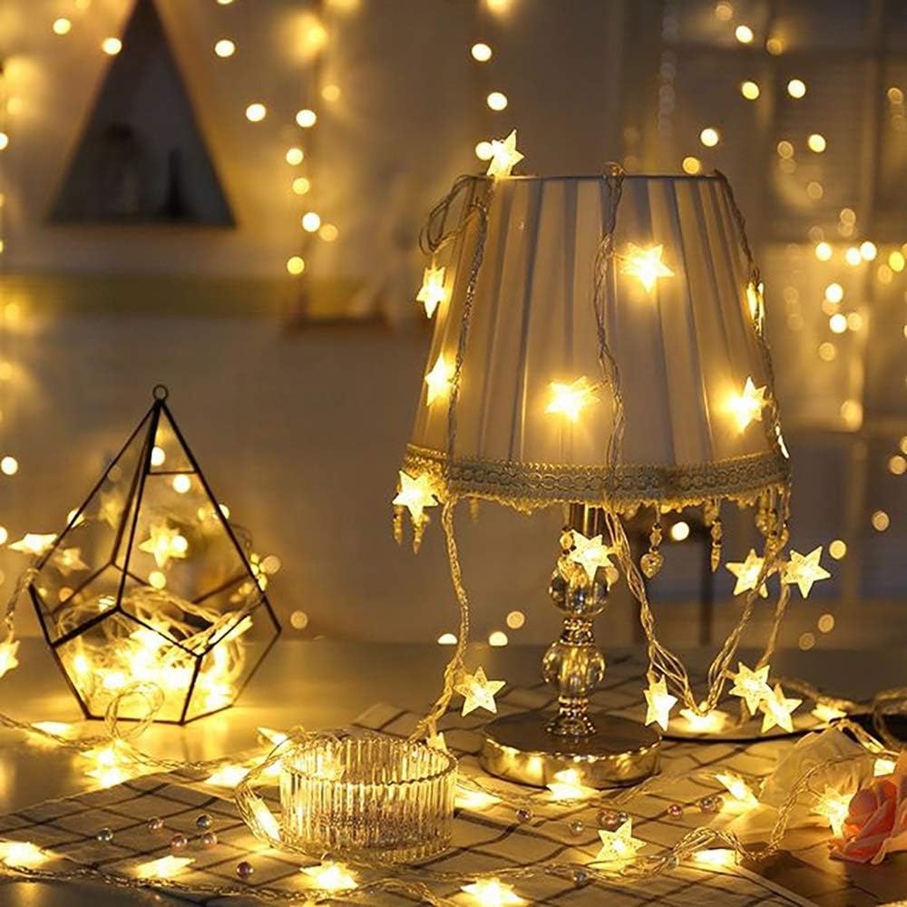 Star String Lights Battery Operated 40 LED 19.6FT Twinkle Little Star