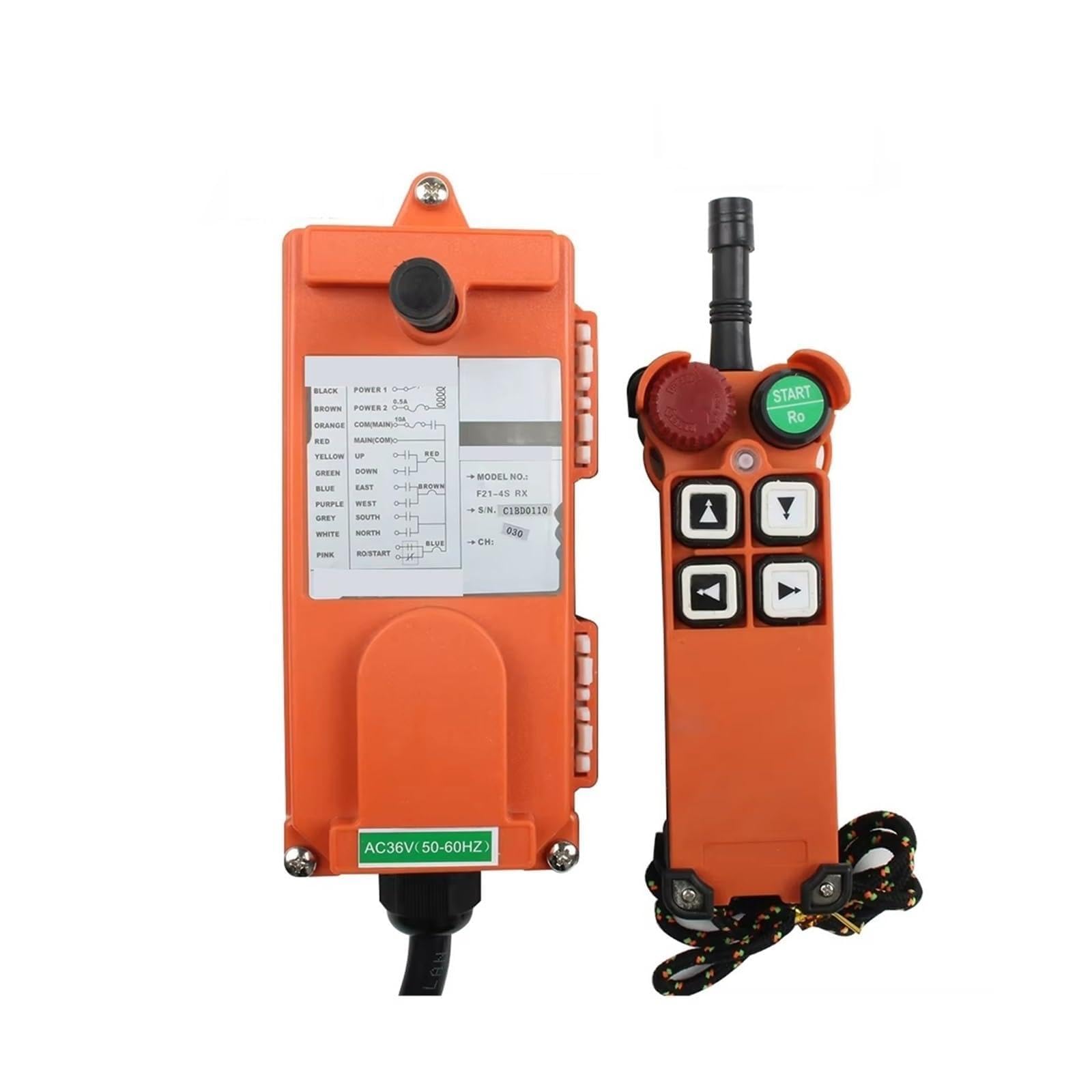 Télécommande industrielle F21-4S haute précision pour piloter un pont roulant en AC 380V