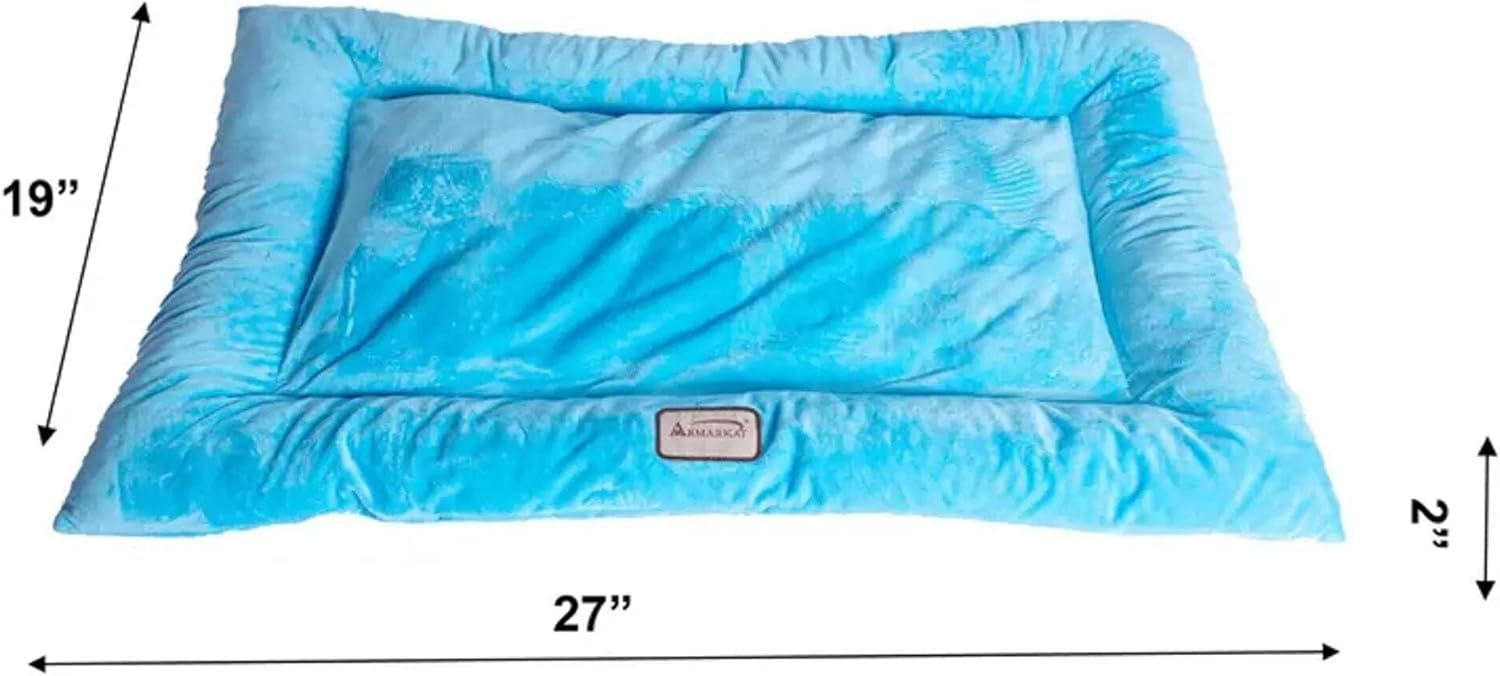 Armarkat Pet Bed Mat 35-Inch by 22-Inch by 3-Inch M01-Large, Sky Blue