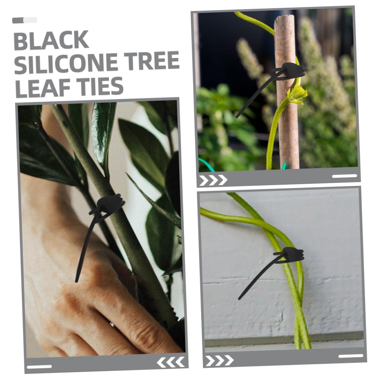 Toyvian 4 Set Fermacavi Silicone Legature Decorative per Piante E Giardinaggio Riutilizzabili E Regolabili per Supportare E Piante 8 Pezzi*4