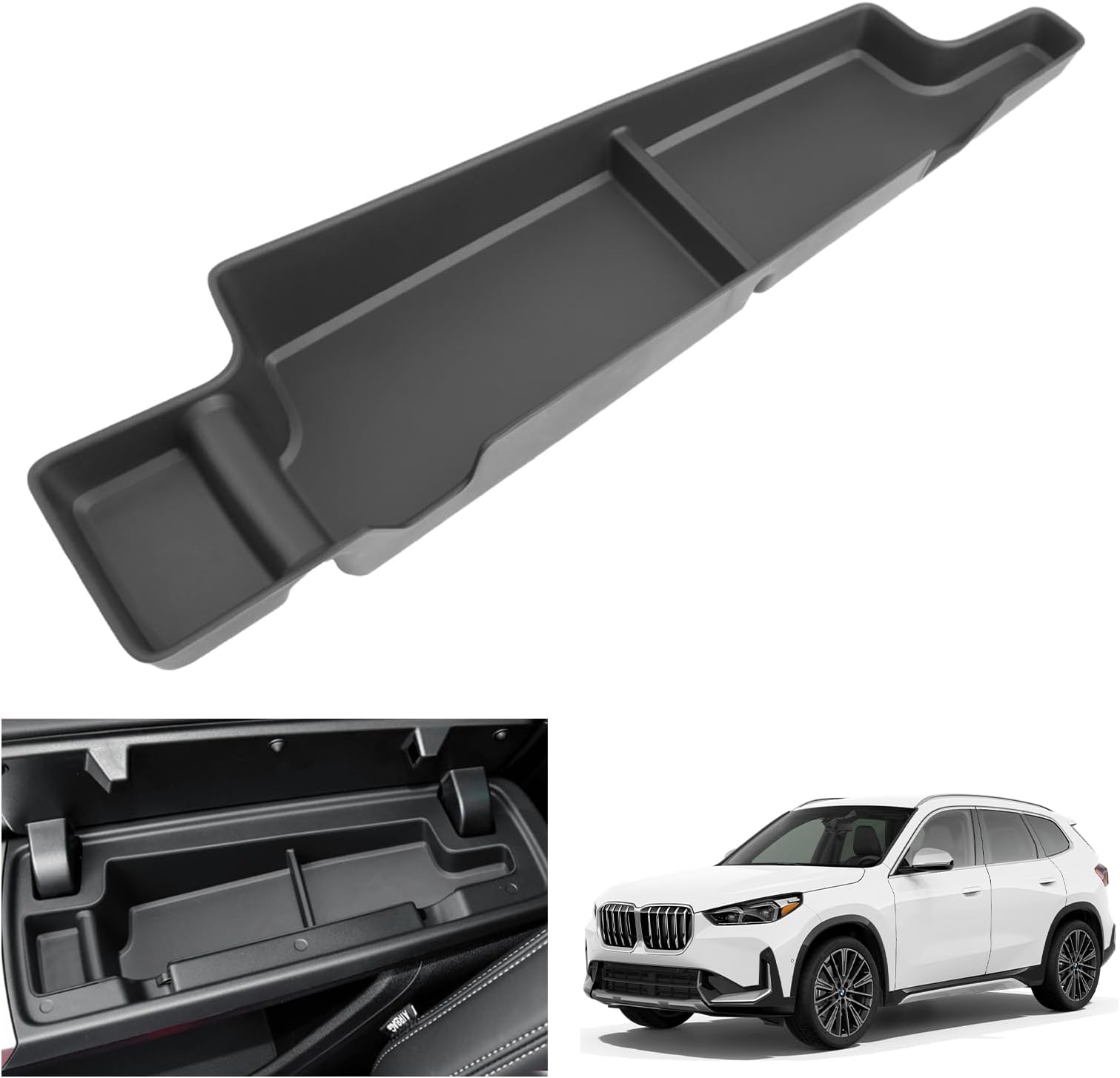 GAFAT Compatible with BMW X1 iX1 U11 2023-2025 2026 Centre Console Storage Box, iX1 X1 U11 Armrest Organiser Tray Glove Box, TPE Soft Rubber, X1 U11 Accessories