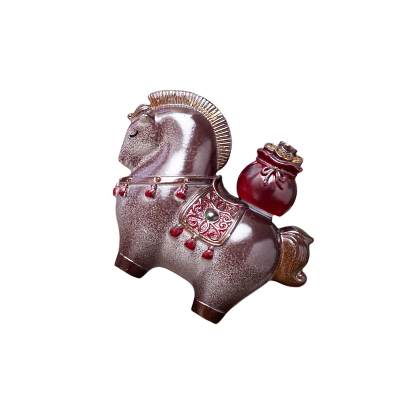 our fave Enchanting Luck Horse Figurine Resin Ornament Transforms Color with Temperature Color Shifting Tea Pet Heat Sensitive Tea Accessory Wealth Attracting Decoration