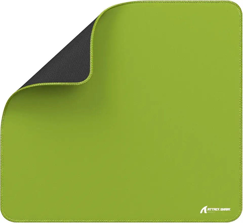 ATTACK SHARK CM02 Mouse Pad grande,revestimento resistente à água,superfície de borracha antiderrapante com controle suave e textura pesada, bordas costuradas em microfibra,450x400x4mm(Verde Claro)