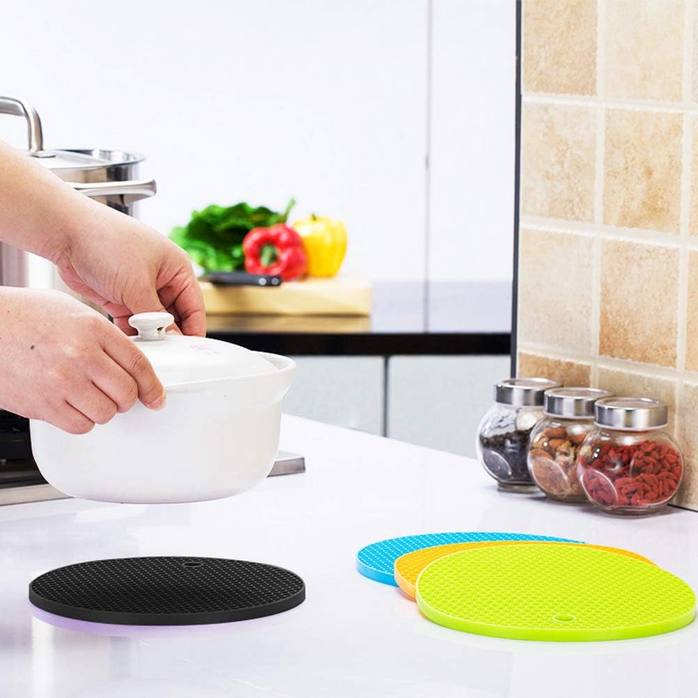 Crаzу Clеаrаnсе 4 Pcs Silicone Trivet, Pot Holder Premium Trivet Mat Silicone Pot Holder Silicone Placemats Drying Mat Non-Slip & Heat Resistant Hot Pads for Pots Hot Dish