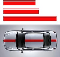 Vista 10 de 3 piezas de calcomanías adhesivas para capó de coche, techo, estilo deportivo modificado, rayas, calcomanías gráficas, vinilo, calcomanías