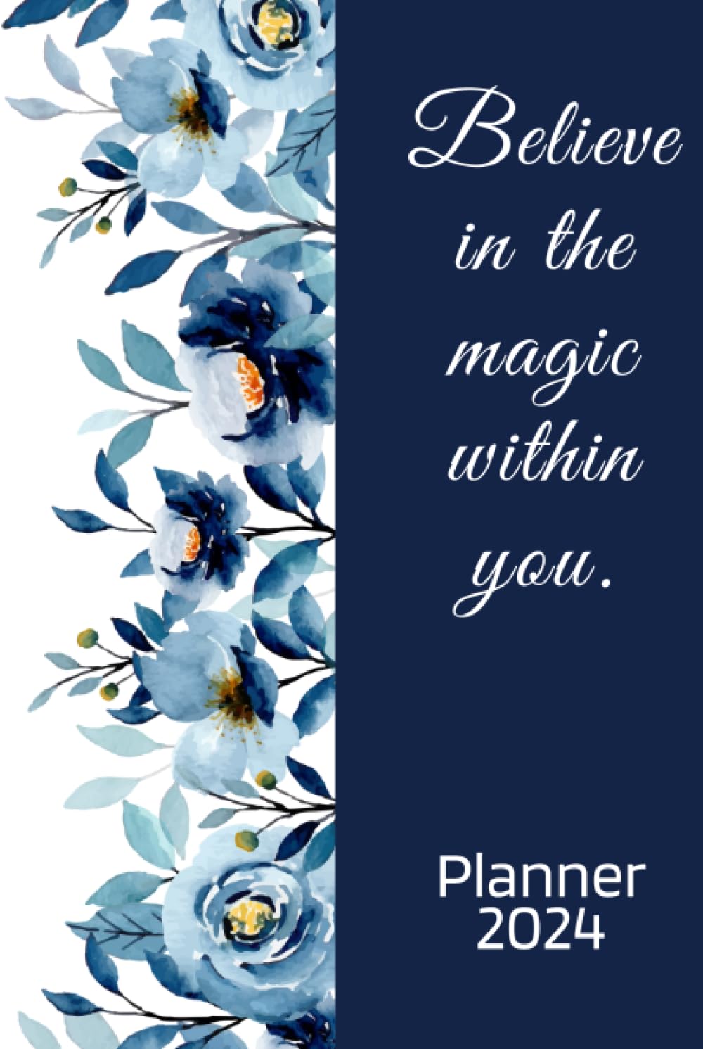 Blue Floral Planner 2024