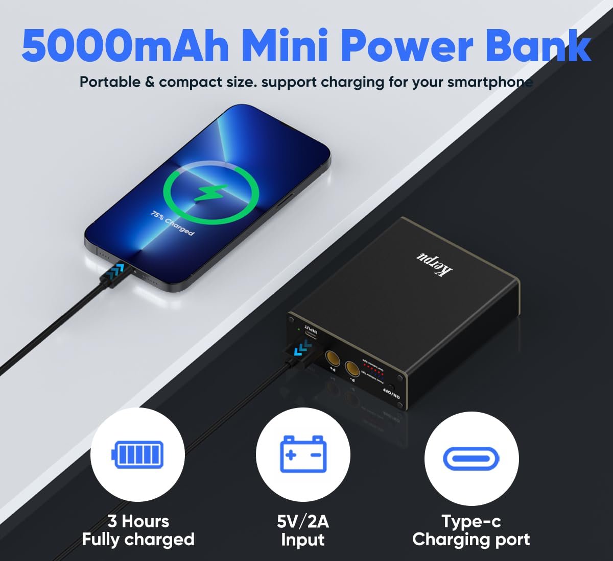 soudeuse par points de batterie,Kerpu taille de poche pour machine à souder par points avec 11 vitesses réglables, batterie rechargeable 50000mAh,feuille de nickel 2x2M