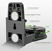 Vista 3 de StepOK Adaptador de nivel láser en forma de L, base giratoria magnética multifuncional, ajustable de 360 grados, soporte con rosca de 14 y 58