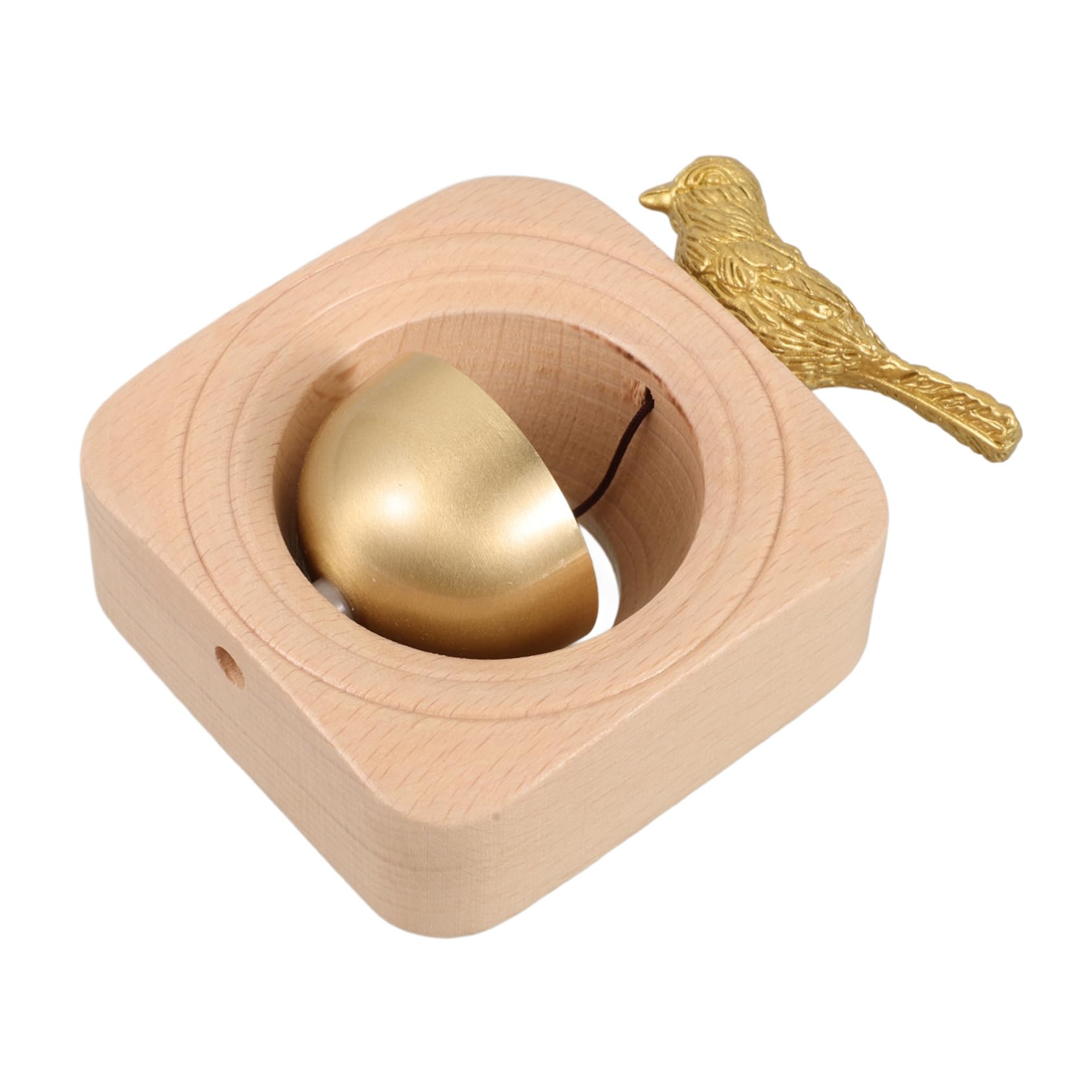Sonnette de porte japonaise oiseau en bois et métal au charme apaisant