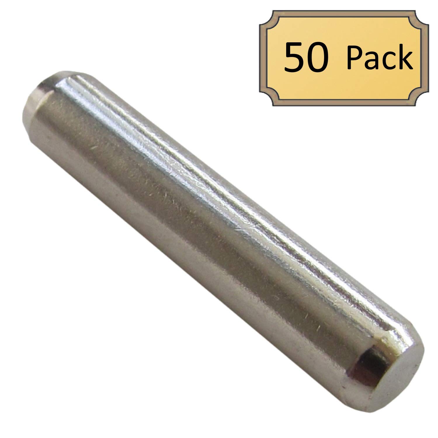 D.H.S. 5mm "Cylinder" Cabinet Shelf Support Pegs - Polished Nickel - Package of 50