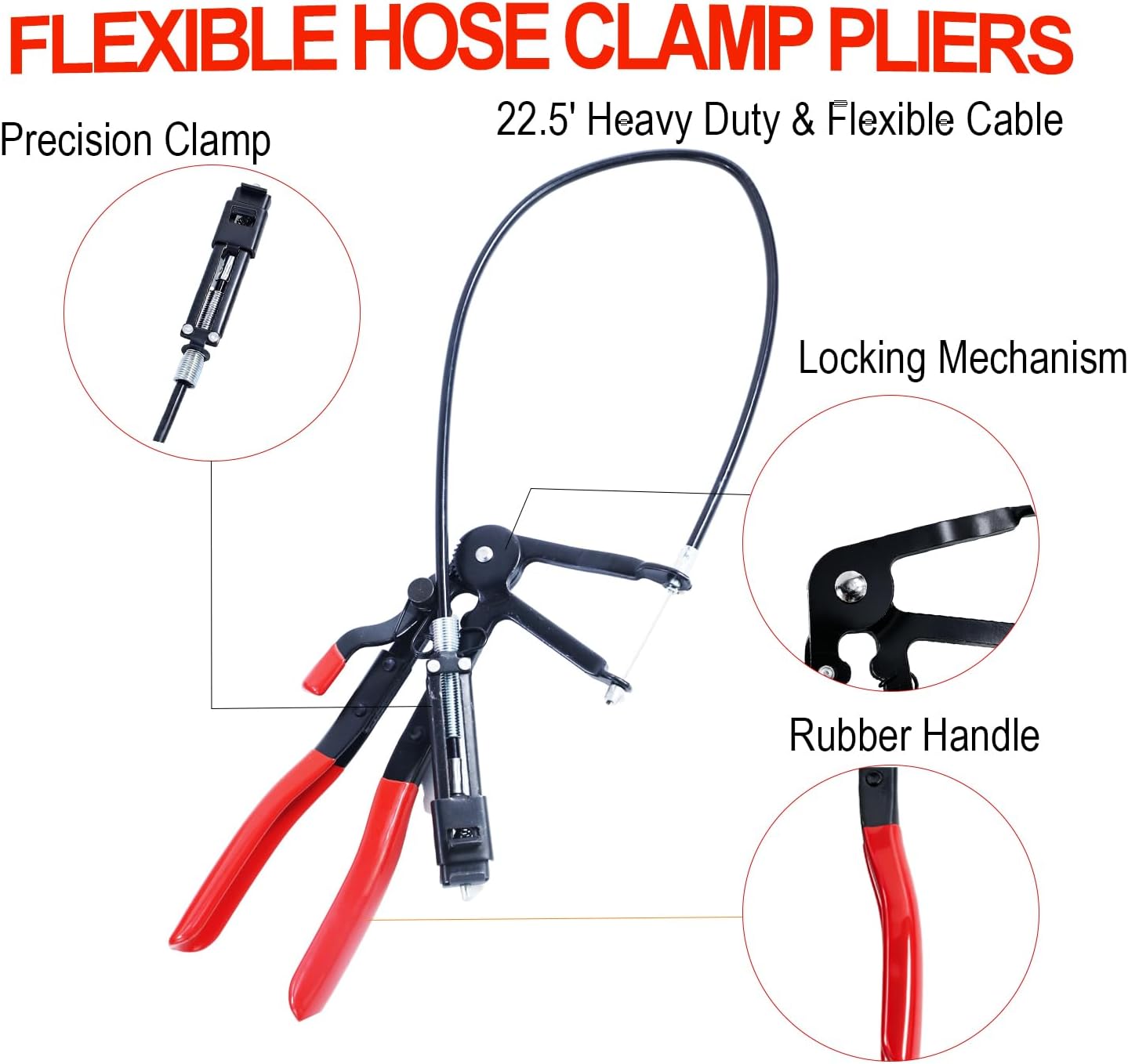 9PCS Hose Clamp Pliers Set,Hose Clamp tool kit | Set with Multiple Jaw Sizes, Perfect for DIY Home Use and Auto Repair Projects