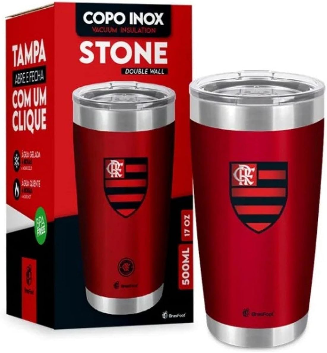  Copo Térmico Flamengo Stone Brasfoot