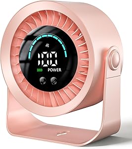 🎫🎫 DOUBLE COUPON! Ventilatore da Tavolo Silenzioso con Batteria 4000mAh, Display LED Carica e Ricarica USB-C, Ventilatore Scrivania 5+100 Velocità, Fino a 17 Ore di Autonomia per un Riposo Sereno in Camera e Soggiorno