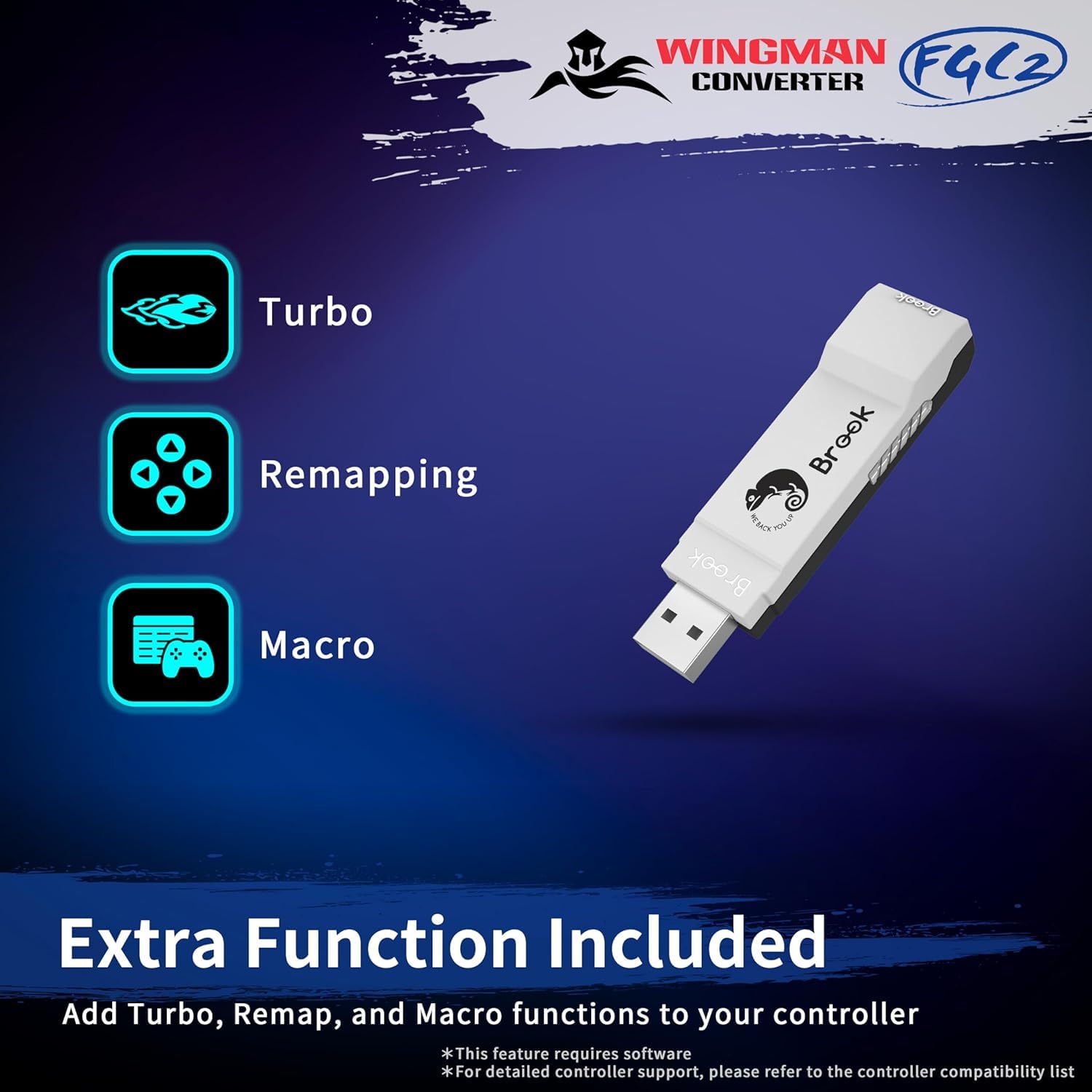 Mcbazel Konwerter PS5 Wingman FGC 2, PS5, PS4, XBox Series X|S/Xbox One/Xbox Elite/NS Switch / Arcade Stick PS5/PC z systemem Windows