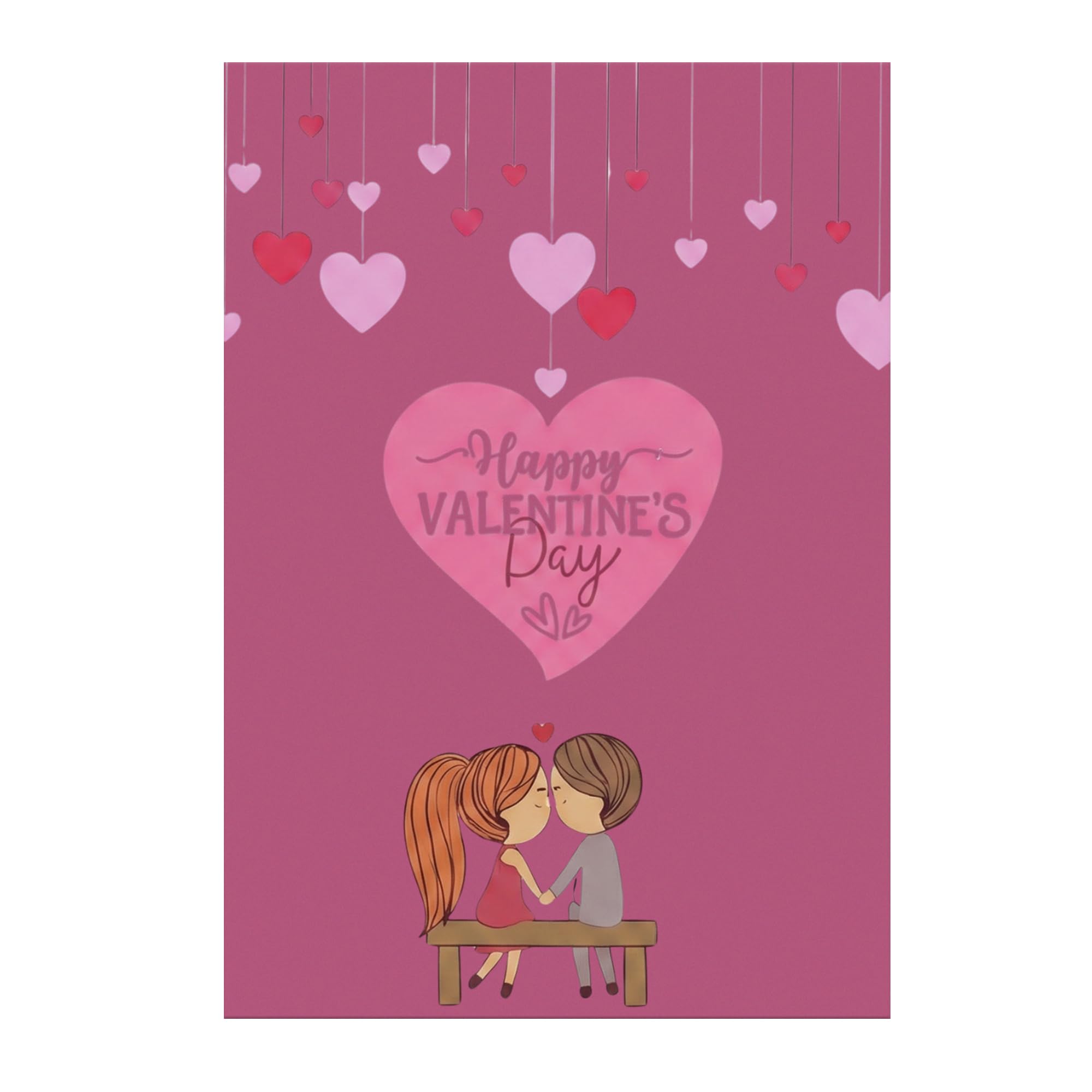 Timeless Romantic Printed Happy Valentine’s Day Greeting Card With Love Note For Women, Wife, Friend, Girlfriend, Boyfriend & Husband | 1 Unit