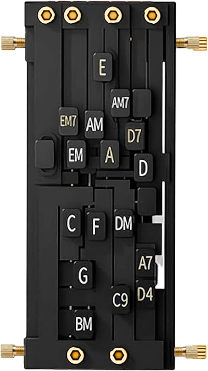 Guitar Chord Trainer - Chord Learning Aid Saited Musical Instruments Guitar User-friendly Guitar Chords Simple Teaching Aid for Beginners Ideal for Adults Children & Seniors