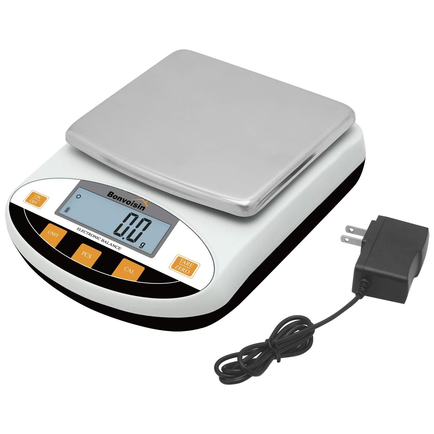 Bonvoisin Bilancia da Laboratorio Bilancia Analitica Bilancia Elettronica Bilancia di Precisione 5-30KG 0.1G Bilancia da Cucina Digitale Bilancia per Gioielli Bilancia Scientifica (15kg,0.1g)