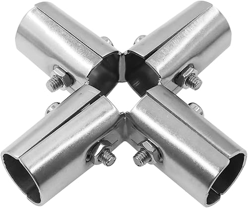 Miniatura 5 de Conectores de tubería de riel final,ULIFESTAR 201 Abrazaderas de tubo de acero inoxidable,Abrazaderas de extremo de metal,Clip de montaje de tubería