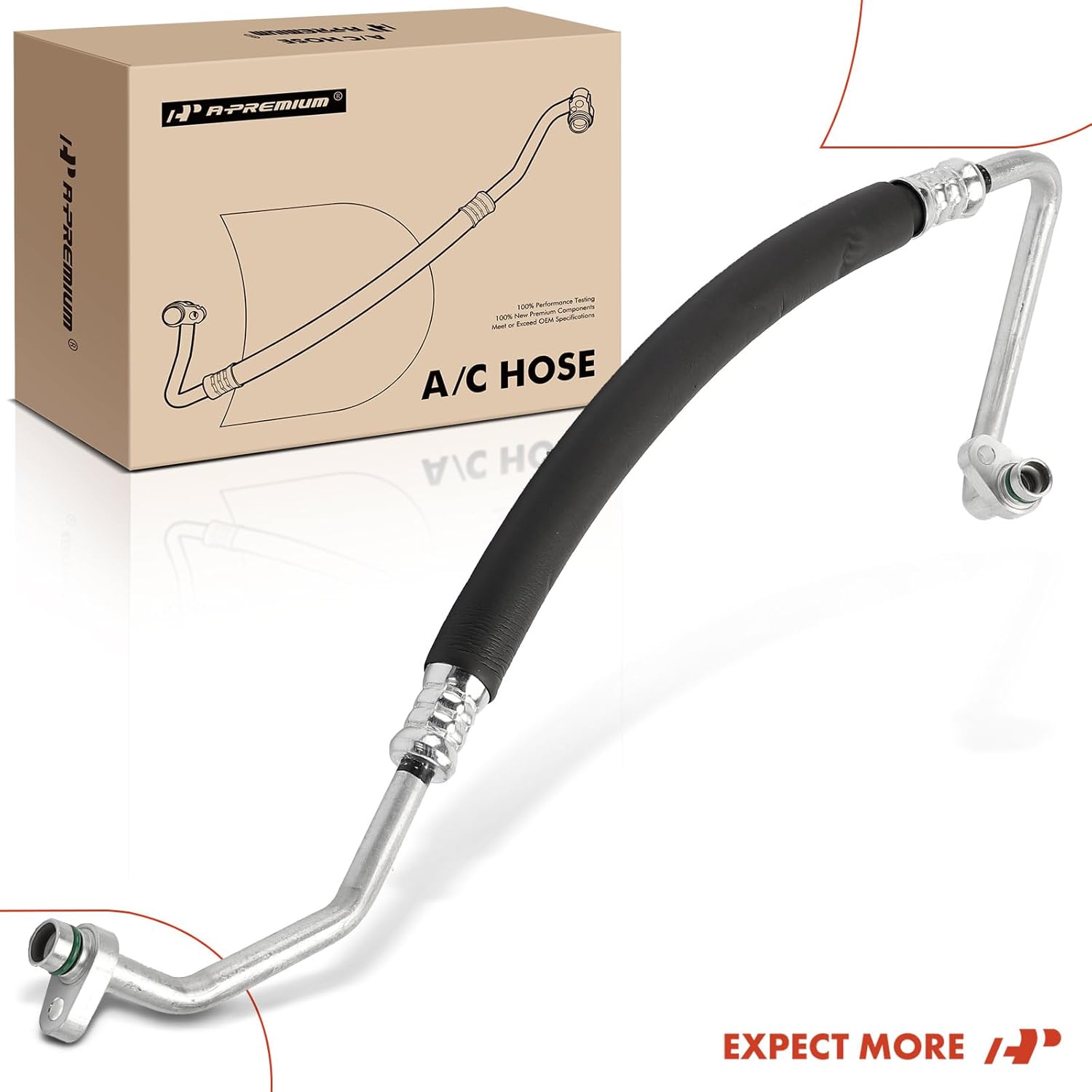 A-Premium A/C Discharge Line Hose Assembly Compatible with Nissan Rogue 2008-2013, Rogue Select 2014-2015, L4 2.5L, Gas, Compressor to Condenser