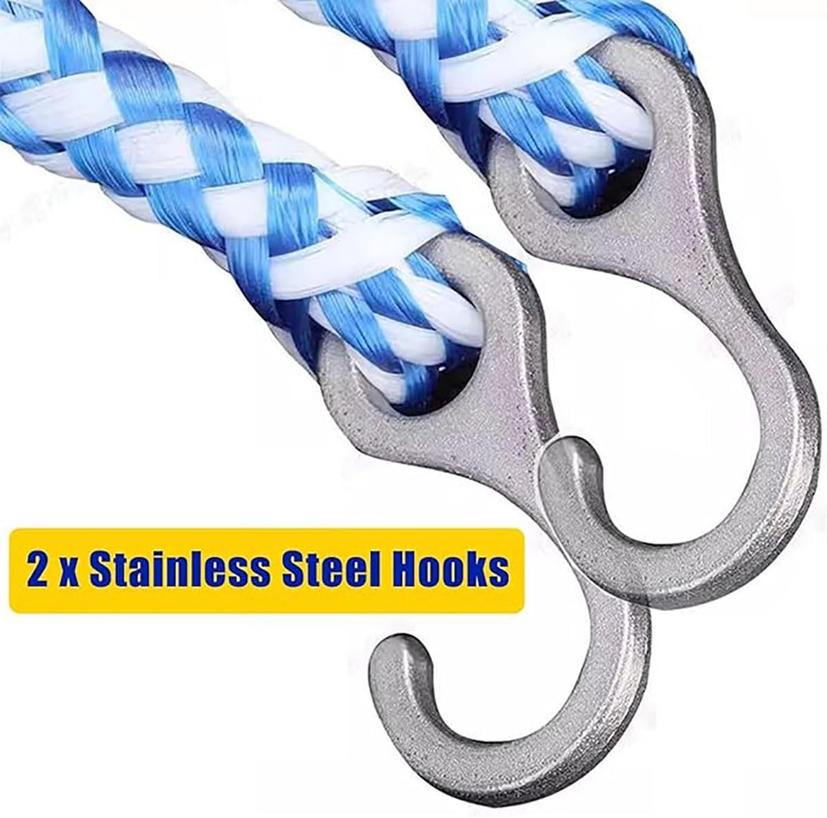 72ft Pool Safety Rope with Floats - Durable Lane Markers for Swimming Pools, Stainless Steel Hooks & Nylon Rope for Shallow/Deep End Division, Ideal for Swim Training