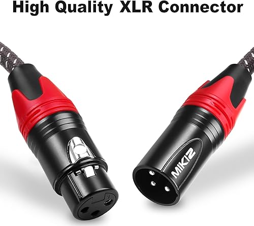 Miniatura 10 de XLR hembra a 14 TRS Cable de micrófono adaptador con mangas trenzadas de 10 pies