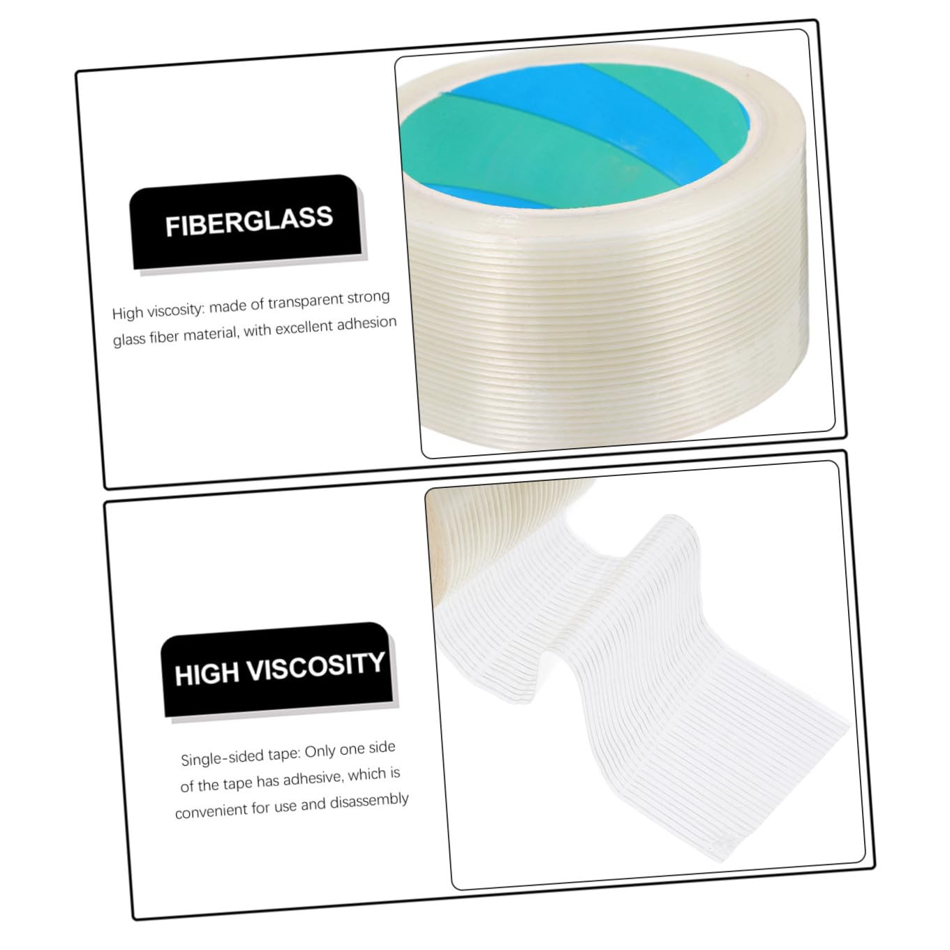 CALLARON White Fiberglass Filament Tape Roll High Strength