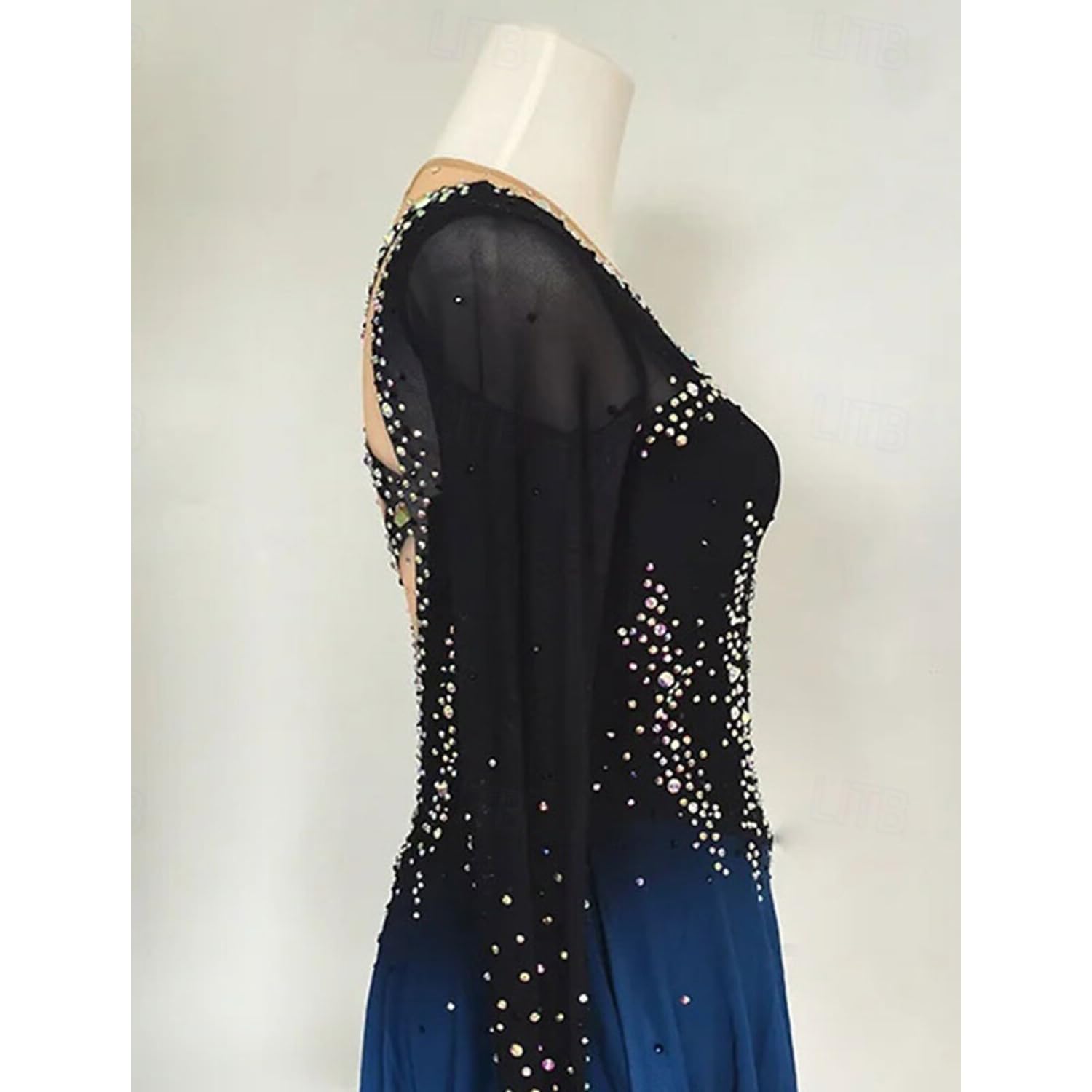 JRUIA Abito da Pattinaggio Artistico da Donna Abbigliamento da Pattinaggio Professionale su Ghiaccio da Bambina Body da Ginnastica Ritmica Abbigliamento da Balletto Sfumato Gonna A Rotelle