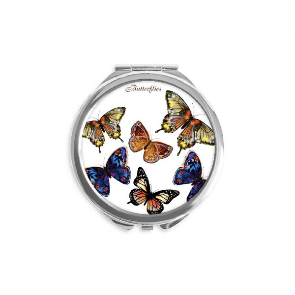 Miroir de maquillage papillons multicolores pour sac à main nomade - 5