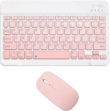 PSR Aksesuar Kablosuz Bluetooth Klavye ve Mouse Seti – Tüm Cihazlarla Uyumlu (Pembe)