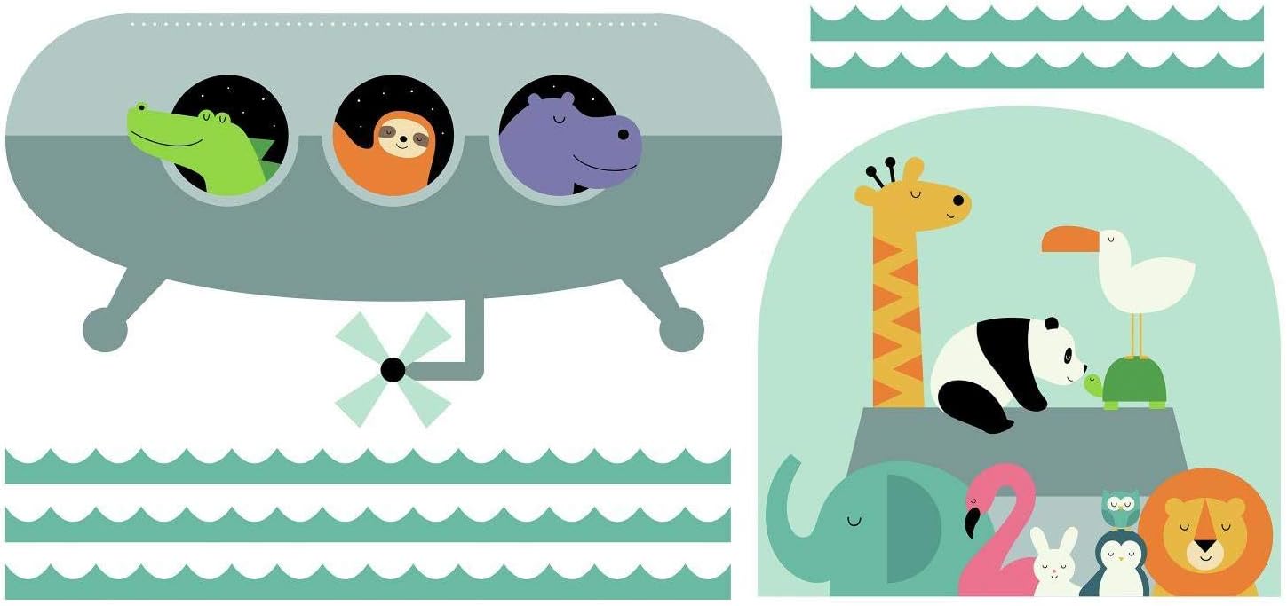 Animal Underwater Expedition Peel and Stick Wall Decals