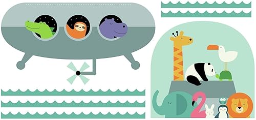 Miniatura 3 de RoomMates RMK4116GM Andy Westface Animal Underwater Expedition - Calcomanías de pared gigantes para despegar y pegar