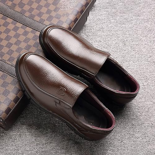 Mens Leather Dress Casual Shoes for Men, Slip-On Comfortable Lightweight Flexible Fit for Elderly, Perfect for Business Casual & Daily Wear4